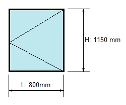 schita fereastra cu deschidere simpla spre dreapta