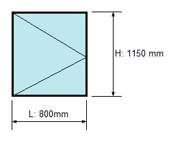 schita fereastra cu deschidere simpla spre stanga